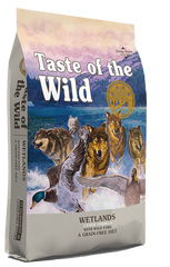 Taste of the Wild Wetlands Canine Formula - Сухий корм для дорослих собак з качкою та перепелами, 2 кг