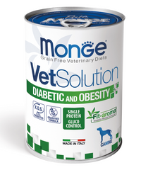 Monge VetSolution Diabetic & Obesity canine - Консерви для зниження надлишкової маси тіла та регуляції цукрового діабету у собак 400 г