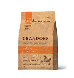 Сухий корм для юніорів собак середніх та крупних порід Grandorf LAMB & TURKEY JUNIOR ягня з індичкою, 3 кг