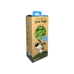 Poo Bags одноразові пакетики без запаху 315 шт (21 рулон по 15 пакетів)