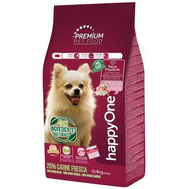 happyOne Premium Dog Small Breeds Fresh Meat - Сухий корм для дорослих собак малих порід зі свіжим м'ясом птиці 4 кг