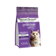 Arden Grange Adult Cat Light - Арден Гранж беззерновой диетический корм для кошек со свежей курицей и картофелем, 2 кг