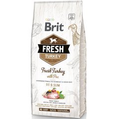 Brit Fresh Turkey With Pea Light Fit Slim Adult - Сухой корм для взрослых собак с индейкой и горохом, 2,5 кг