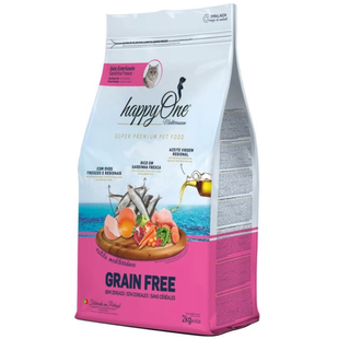happyOne Mediterraneum Sterilized Cat Fresh Sardine - Сухой беззерновой корм для стерилизованных кошек со свежей сардиной, 2 кг