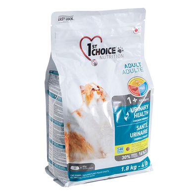 1st Choice Urinary Health - Сухий корм для котів схильних до сечокам'яної хвороби з куркою, 1,8 кг