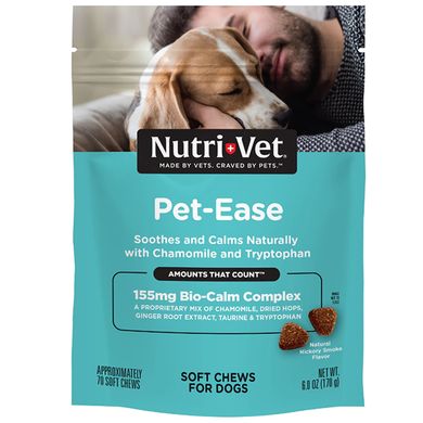 Nutri-Vet Pet-Ease Soft Chews - Нутри-вет Антистрес Успокаивающее средство для собак, мягкие жевательные таблетки, 70 табл.