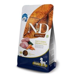 Farmina N&D Brown Mini Adult Lamb Spirulina & Carrot - Беззерновой сухой корм для собак малых пород с ягненком и спирулиной 2 кг