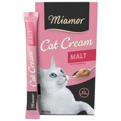 Miamor Cat Snack Malt-Cream - Ласощі для виведення грудок шерсті у кішок (6х15 г)