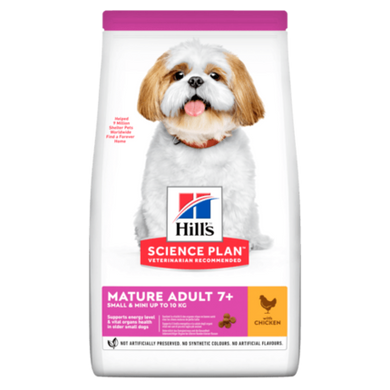 Hill's Science Plan Mature Adult Small & Mini Chicken - Сухой корм для собак малых пород старше 7 лет, 1,5 кг