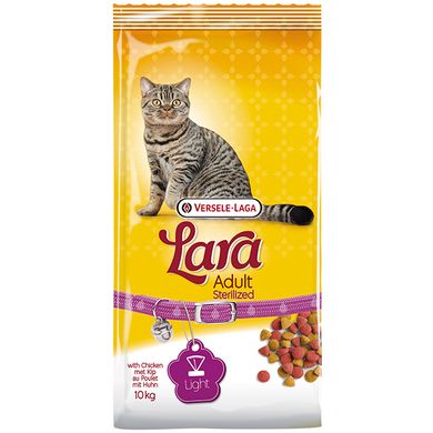Lara Adult Sterilized - Сухой премиум корм для кастрированных котов и стерилизованных кошек, курица, 10 кг