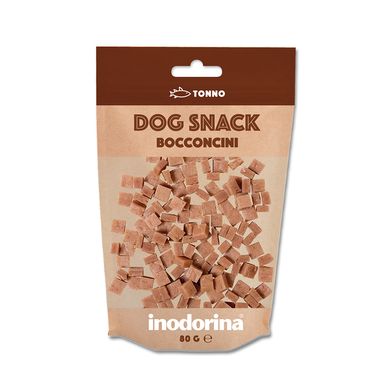 Inodorina dog snack bocconcini tonno ласощі для собак шматочки тунця 80г