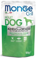 Monge Dog GRILL - Вологий корм для собак з ягням та овочами 100 г