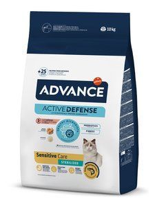 Advance Cat Sterilized Sensitive Salmon - Сухий корм для стерилізованих котів з чутливим травленням з лососем, 10 кг