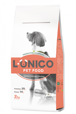 L-ÚNICO Salmon - Сухий корм з лососем для дорослих собак всіх порід, 2 кг