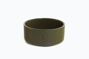 Керамічна миска Harley and Cho для собак та котів для їжі Ceramic Bowl Olive оливкова S (14x7cm / 0,45 л)