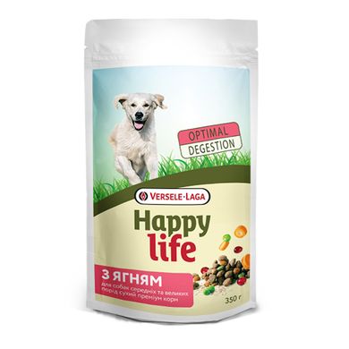 Happy Life Adult with Lamb - Сухий преміум корм для собак середніх та великих порід, 350 г
