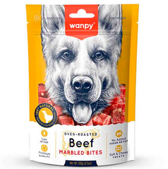 Wanpy Beef Marbled Bites - Ванпи кусочки из мраморной говядины лакомство для собак 100 г