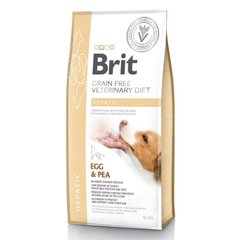 Brit GF Veterinary Diet Dog Hepatic - Беззерновой сухой корм при болезни печени для собак с яйцом, горохом, бататом и гречкой, 12 кг