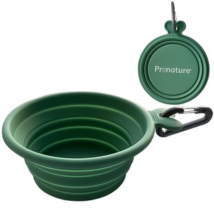 Pronature Collapsible Silicone Pet Bowl - Складна похідна миска для собак та котів, 375 мл