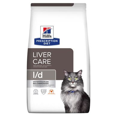 Hill's Prescription Diet Feline l/d - Лікувальний корм для котів при захворюваннях печінки, печінкова енцефалопатія, 1,5 кг