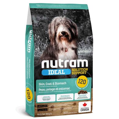 Nutram I20 Ideal Solution Support Sensitive Dog Natural Food - Cухий корм для дорослих собак з ягням і коричневим рисом, 20 кг