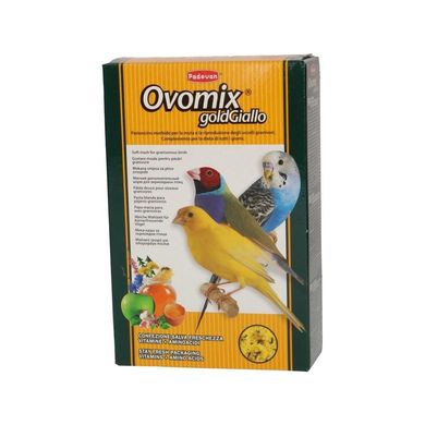 Padovan OVOMIX GoldGialloi Дополнительный корм для птенцов и декоративных птиц в период линьки 300 г