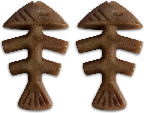 Benebone Tiny 2-Pack Fishbone - Набор из двух жевательных игрушек для собак со вкусом лосося