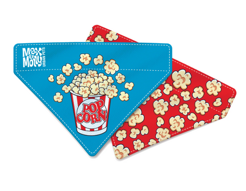 Max & Molly Bandana Popcorn/S - Бандана на нашийник для собак з принтом Попкорн