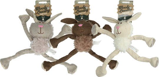 Wooly Luxury Fluffy ROPY Bunny Іграшка для собак Винахідливий заєць