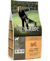 Pronature Holistic Dog Duck & Orange (30/20)-Сухой корм для собак всех пород с уткой и апельсинами