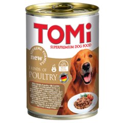 TOMi 3 Kinds of Poultry ТОМІ 3 ВИДИ ПТИЦІ консерви для собак, вологий корм (0.4кг)