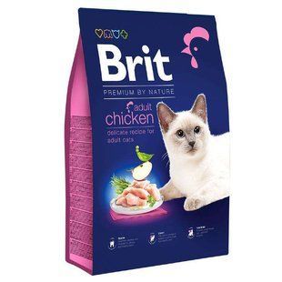 Brit Premium by Nature Cat Adult Chicken - Сухий корм для дорослих котів всіх порід з куркою 8 кг