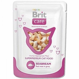 Brit Care Seabream Pouch - Консерва з морським окунем для дорослих котів, 80 г