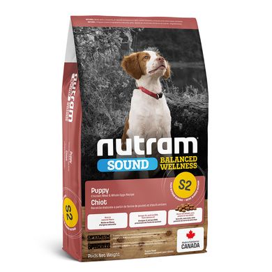 Nutram S2 Sound Balanced Wellness Natural Puppy Food - Cухий корм для цуценят з куркою і цільними яйцями, 20 кг