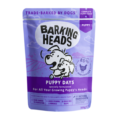Barking Heads Puppy Days - Вологий корм для собак "Щенячі дні" з куркою, пауч 300 г