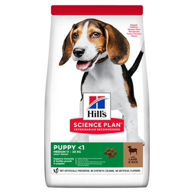 Hill's Science Plan Puppy Medium Lamb & Rice - Сухой корм для щенков средних пород, 2,5 кг