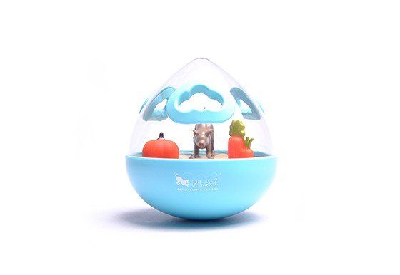PetPlay Wooble Ball Іграшка для собак Неваляшка для ласощів синя