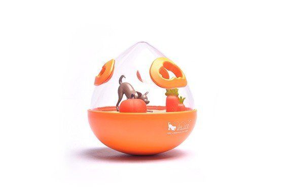 PetPlay Wooble Ball Игрушка для собак Неваляшка для лакомств оранжевая