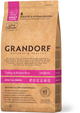 Grandorf Turkey Adult Medium & Maxi Breeds - Грандорф сухой комплексный корм для взрослых собак средних и больших пород с индейкой, 3 кг