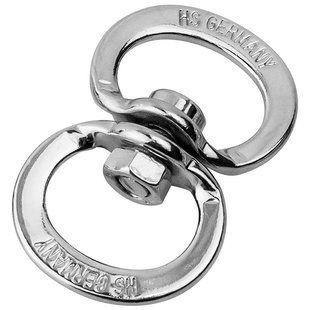 Sprenger Double Swivel - Двойное поворотное кольцо для ошейника собак, никелированная сталь (16 мм)