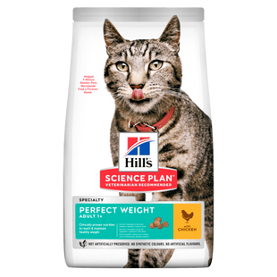 Hill's SP Adult Perfect Weight - Сухий корм для котів схильних до набору ваги, з куркою, 1,5 кг