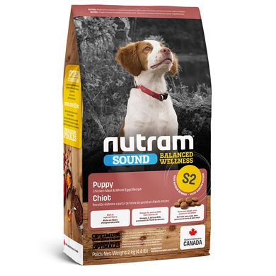 Nutram S2 Sound Balanced Wellness Natural Puppy Food - Сухой корм для щенков всех пород с курицей и цельными яйцами, 2 кг