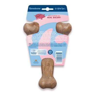 Benebone Puppy Wishbone Bacon - Жувальний іграшковий важіль зі смаком бекону, S
