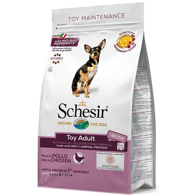 Schesir Dog Toy Adult - Сухий монопротеїновий корм для собак міні порід, курка, 800 г
