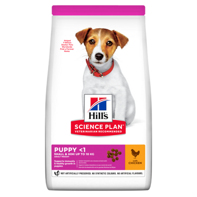 Hill's Science Plan Puppy Smal & Mini Breed - Сухий корм для цуценят малих та мініатюрних порід, з куркою, 1,5 кг