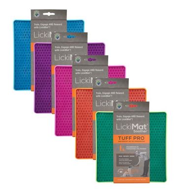 LickiMat Pro Soother - Каучуковий коврик для ласощів на пластиковій основі (текстура - пухирці), розмір 19*19 см