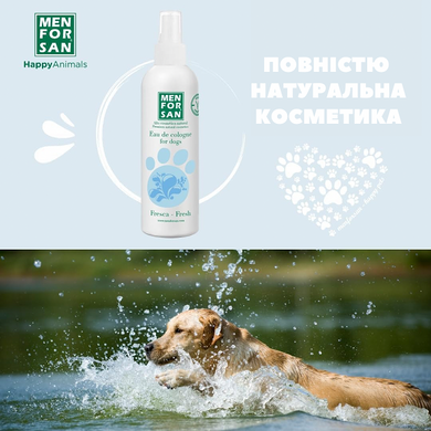 Одеколон для собак Menforsan Eau De Cologne Fresh з ароматом свіжості, 125 мл