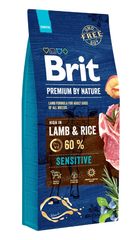Brit Premium Dog Sensitive Lamb - Сухий корм для собак з чутливим травленням (ягня/рис)