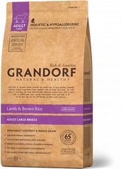 Grandorf Lamb and Brown Rice Adult Large Breed Сухий корм для собак великих порід з 1го року /з ягням та бурим рисом, 3 кг