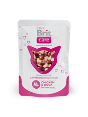 Brit Care Chicken & Duck Pouch - Консерва с курицей и уткой для взрослых кошек, 80 г